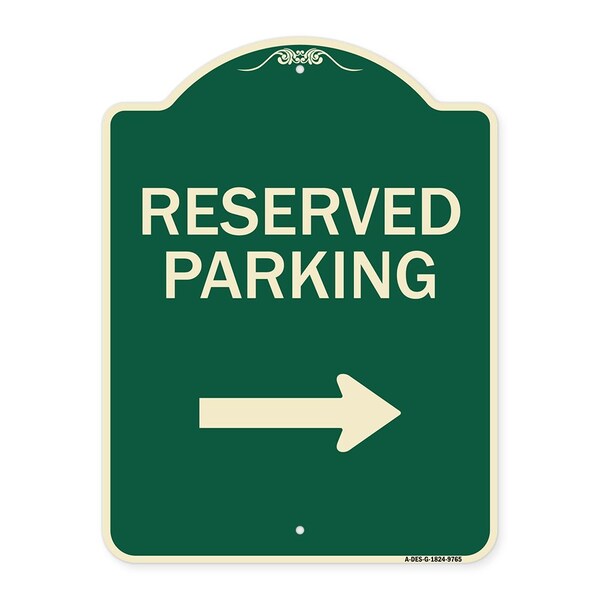 Designer Series-Reserved Parking 2, Green Heavy-Gauge Aluminum, 24" x 18", G-1824-9765